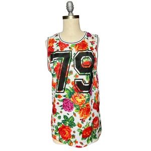 Forever 21 Mesh Floral Jersey Tank size Small